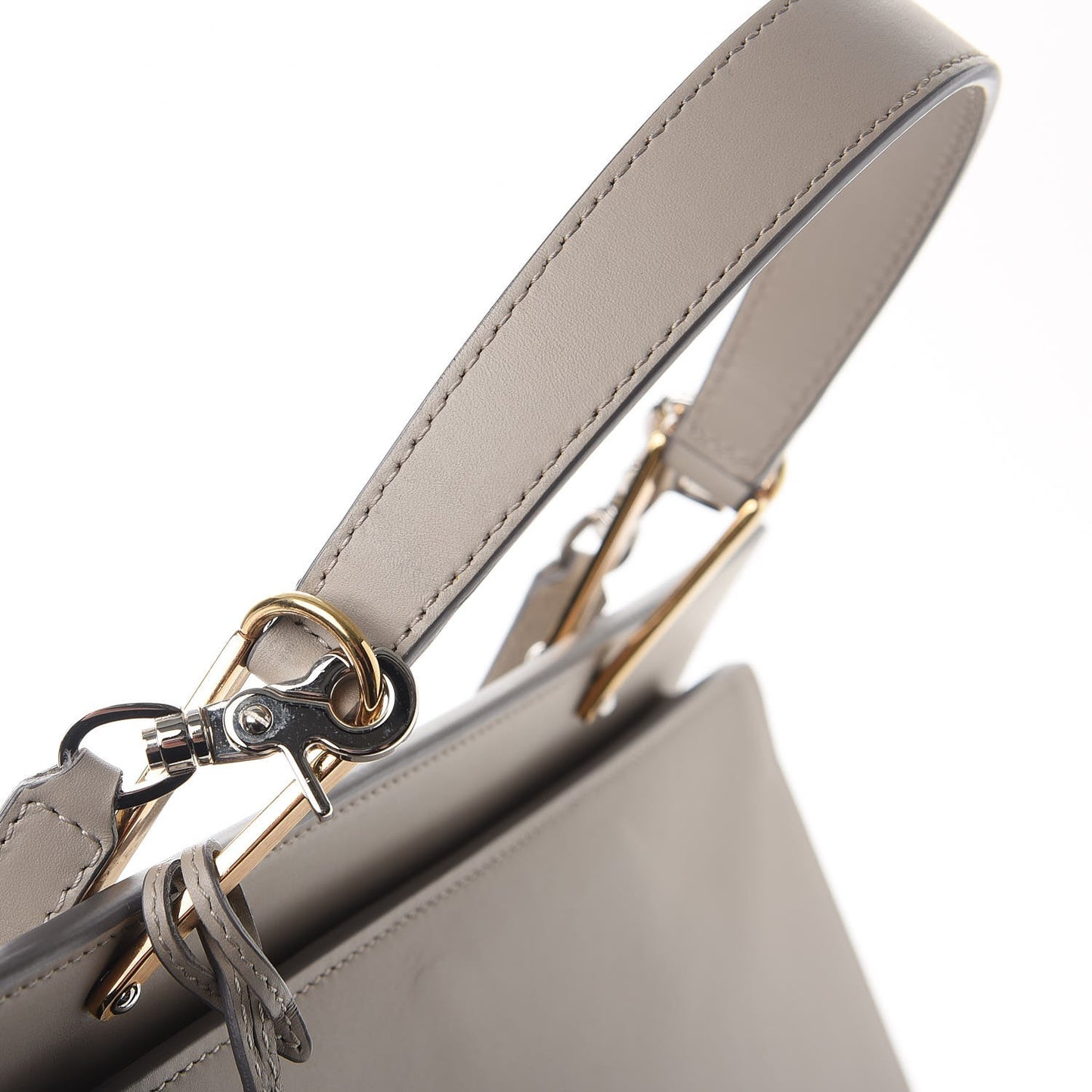 Calfskin Le Dix Zip Cartable Pearl Grey