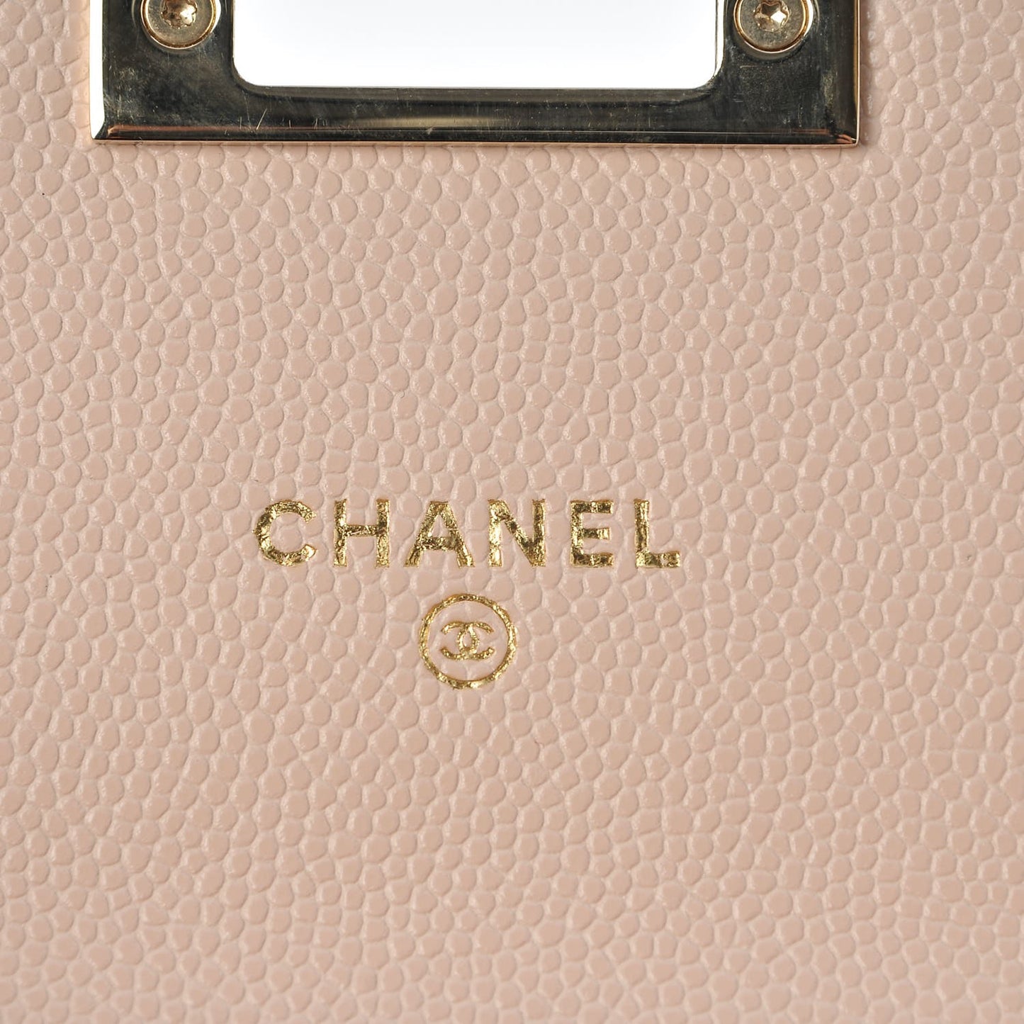 Caviar Quilted Large Golden Class Gusset Flap Wallet Light Beige