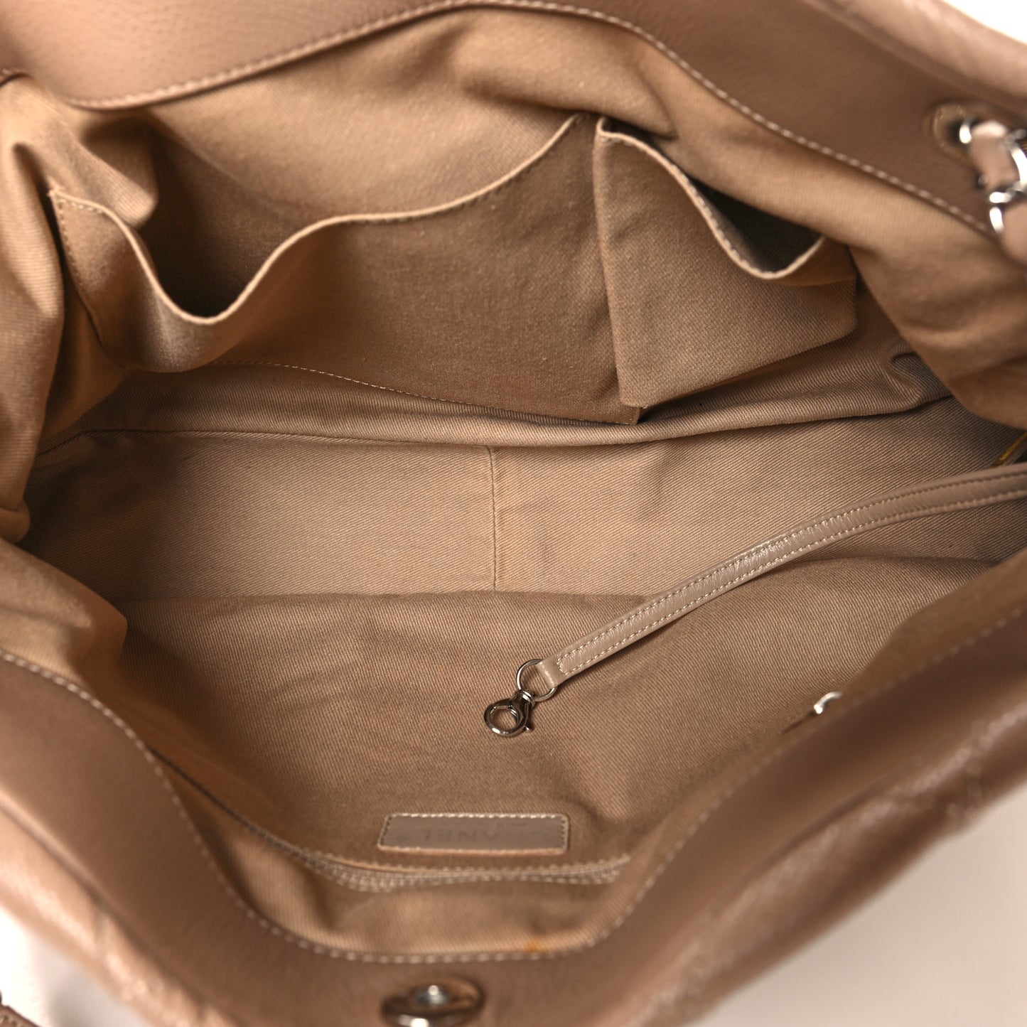 Caviar Quilted Timeless CC Soft Tote Beige