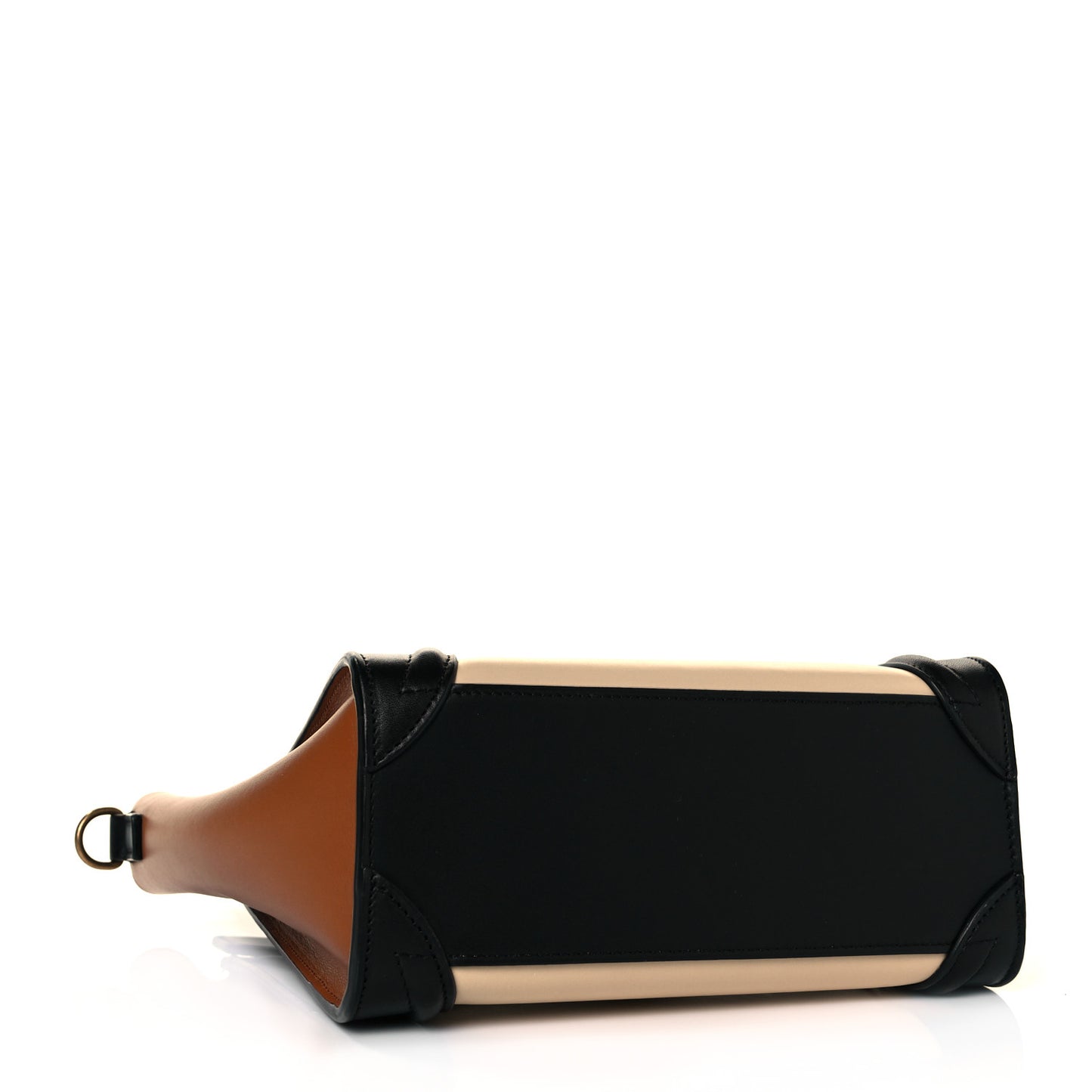 Smooth Calfskin Nano Tri-Color Luggage White