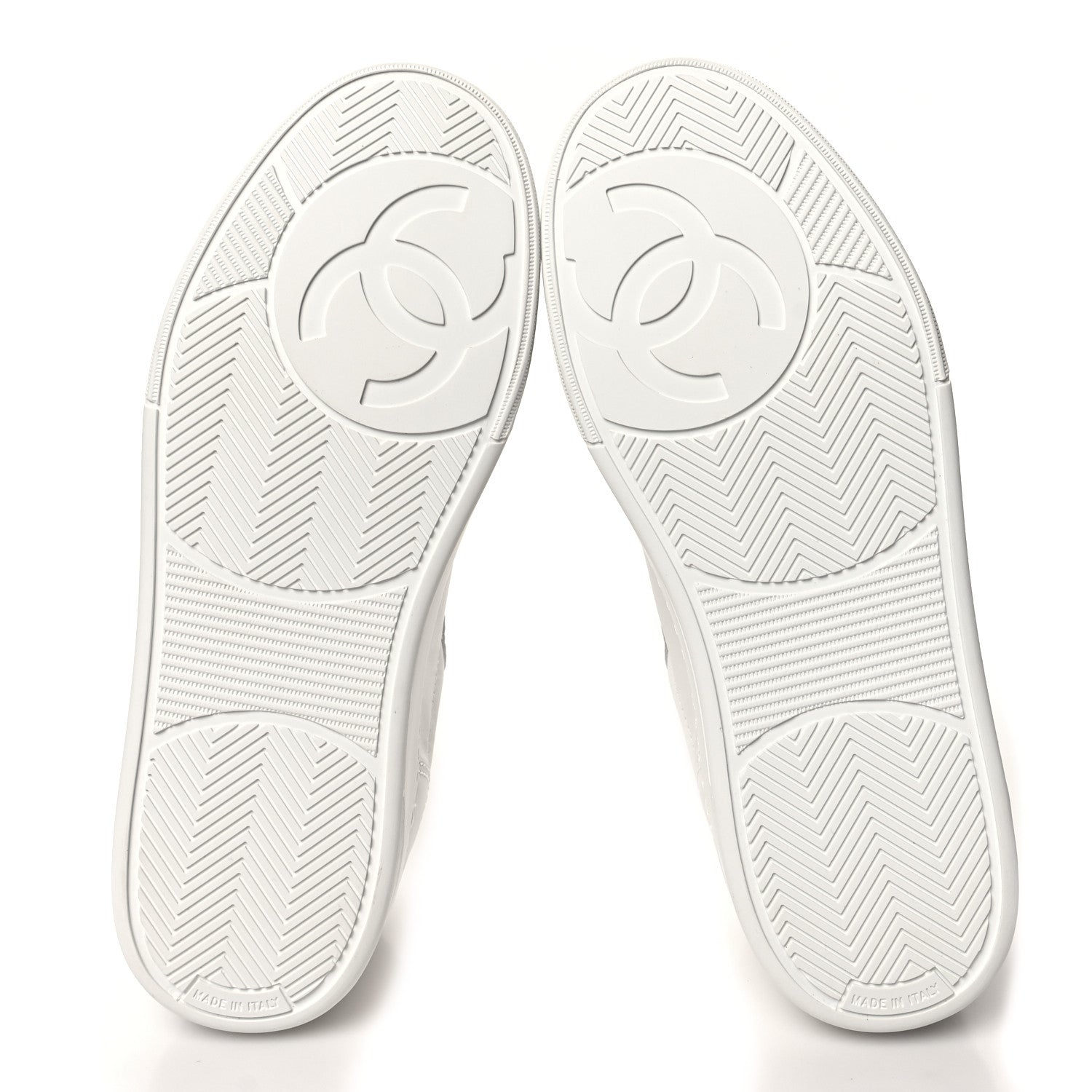Chanel Calfskin Womens CC Logo Sneakers 37 White 5 of 9