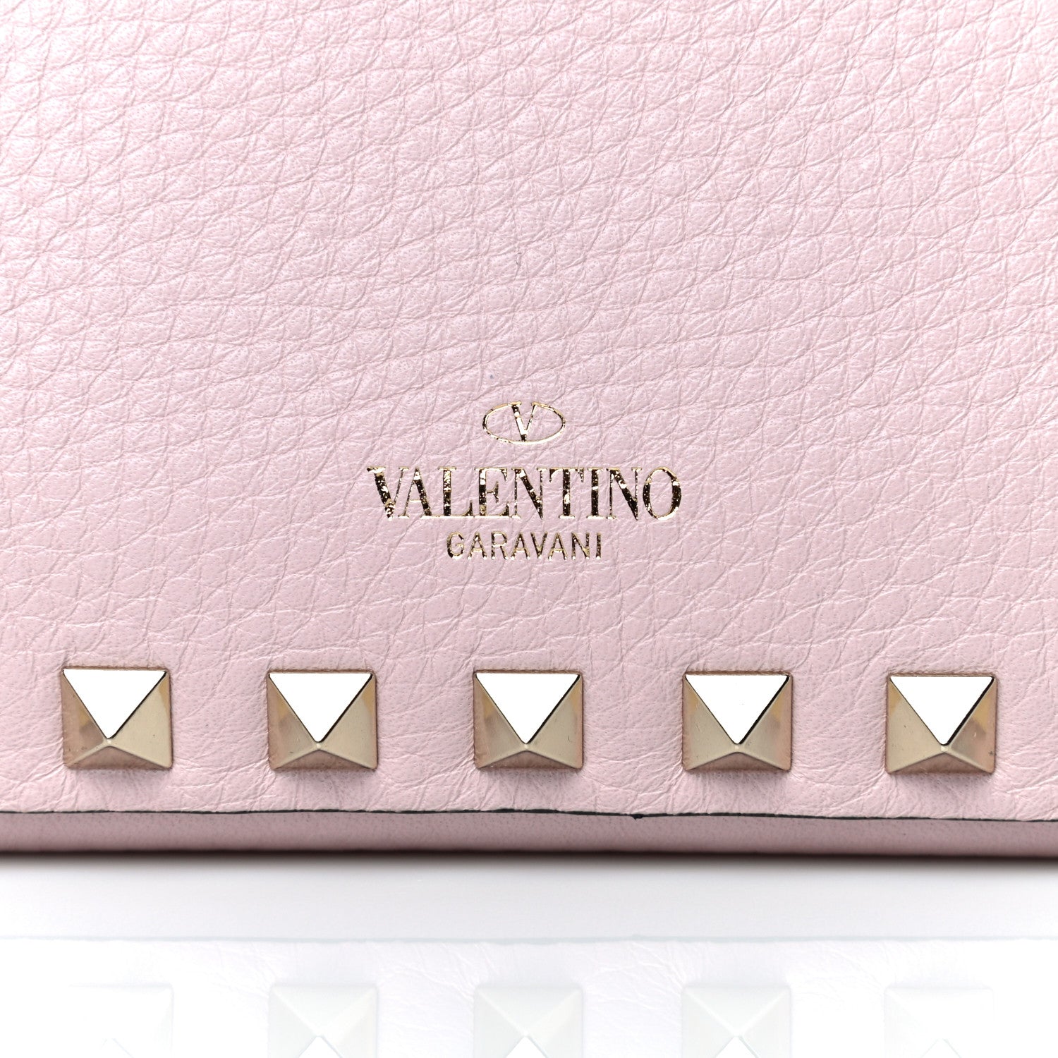 Valentino Garavani Grainy Calfskin Small Rockstud Top Handle Bag Rose Quartz 6 of 10