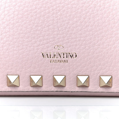 Valentino Garavani Grainy Calfskin Small Rockstud Top Handle Bag Rose Quartz 6 of 10