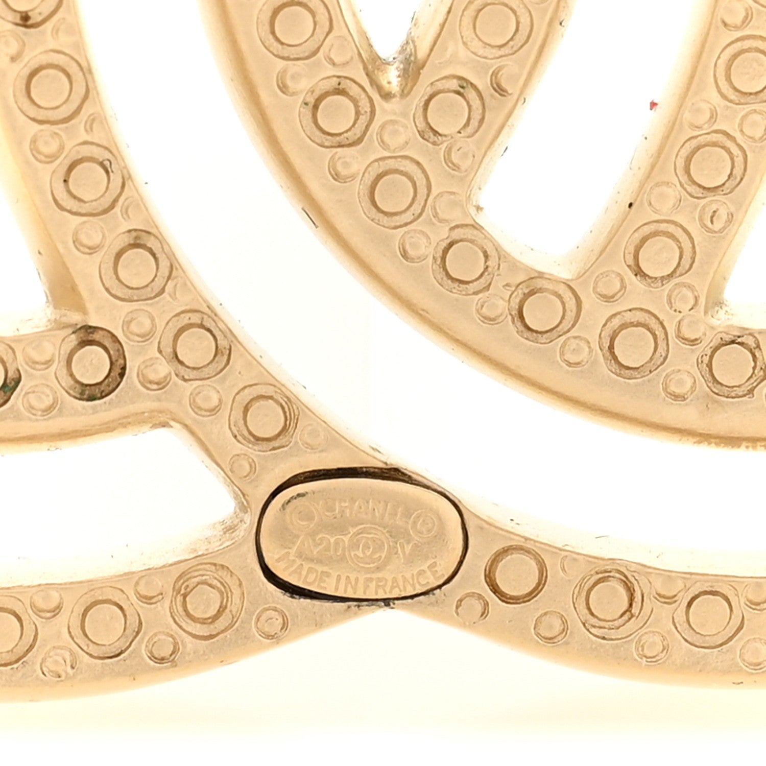 Chanel Crystal CC Brooch Light Gold 3 of 4