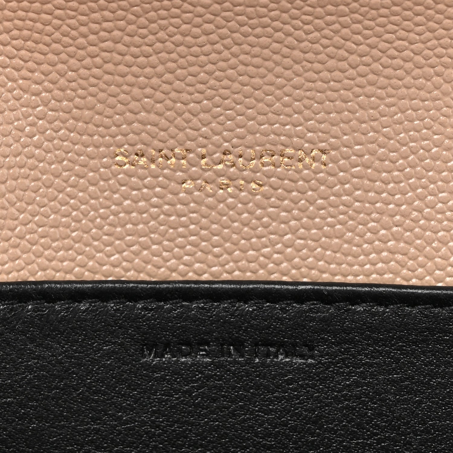 Saint Laurent Grain De Poudre Monogram Uptown Chain Wallet Dark Beige 7 of 15