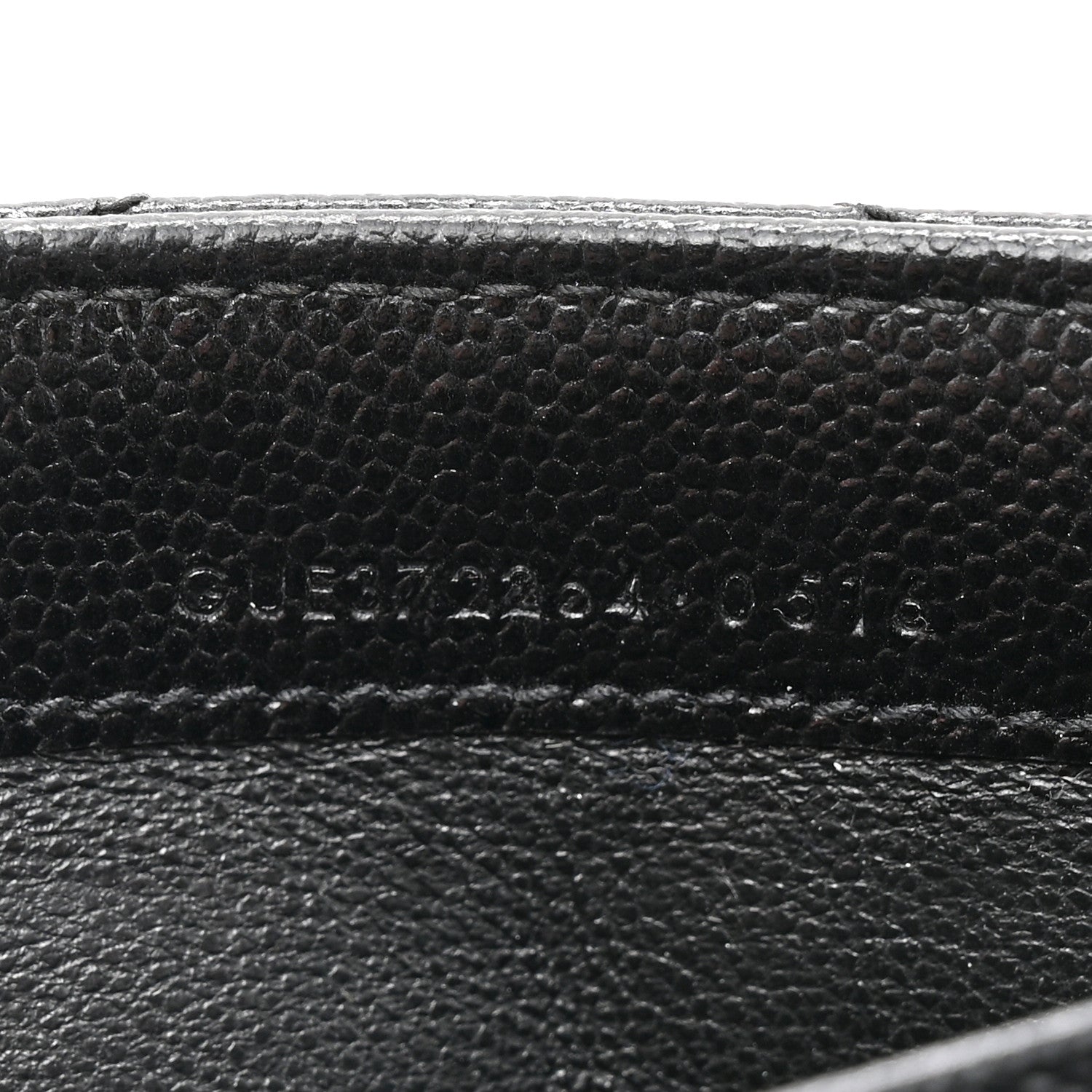 Saint Laurent Grain De Poudre Matelasse Chevron Monogram Flap Wallet Black 9 of 12