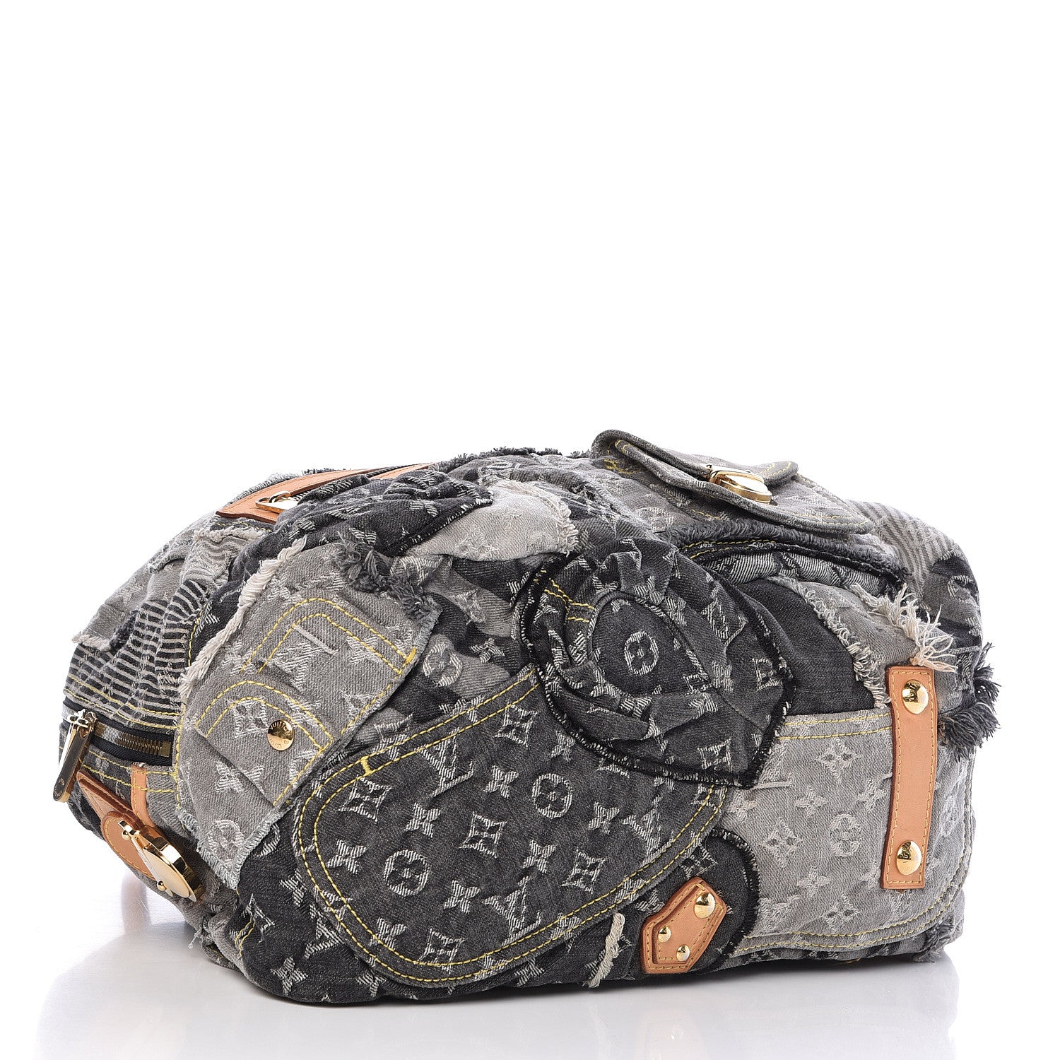 Louis Vuitton Denim Patchwork Bowly Black 4 of 9