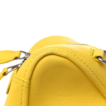 Balenciaga Shiny Day Calfskin Logo XS Triangle Duffle Jaune Black 9 of 12