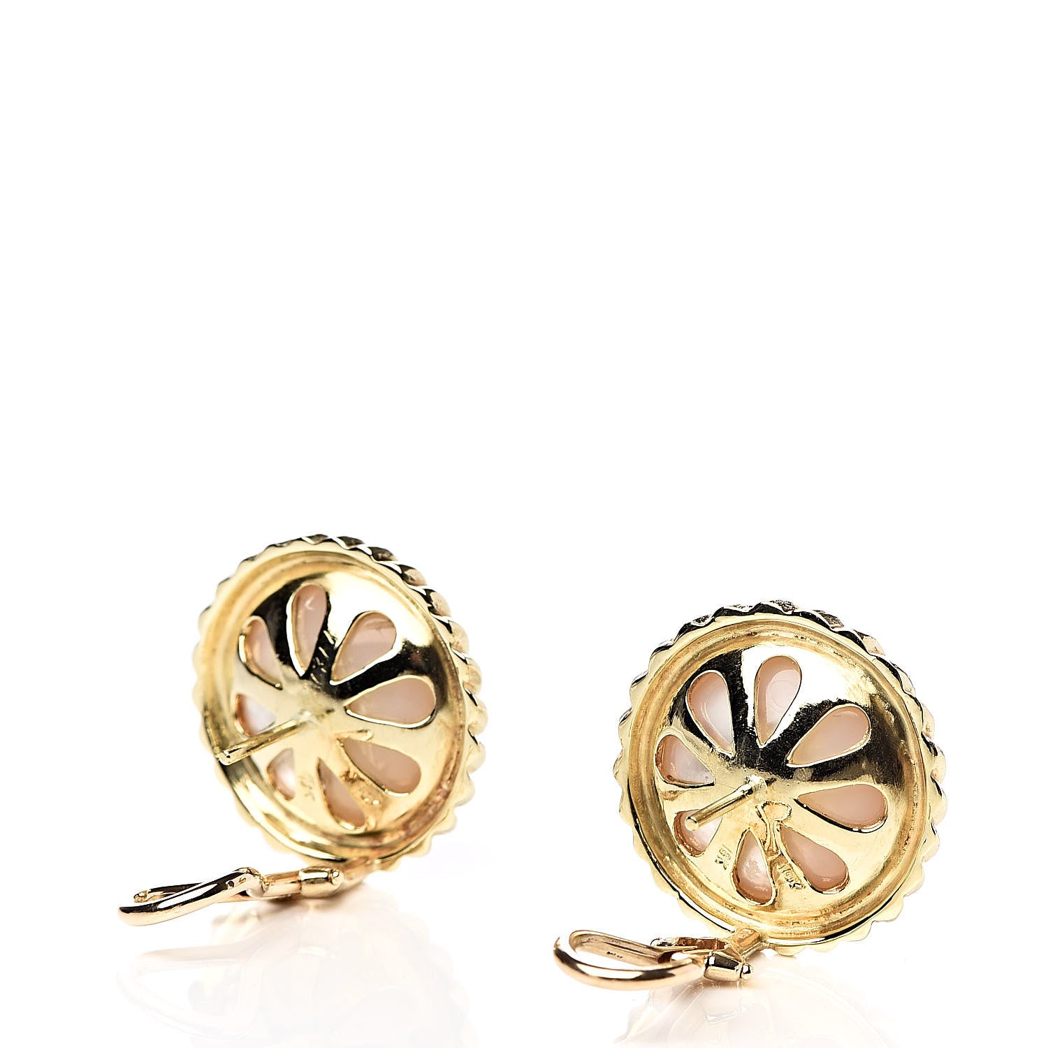 Mikimoto 18K Yellow Gold Mabe Pearl 14.5mm Earrings 3 of 5