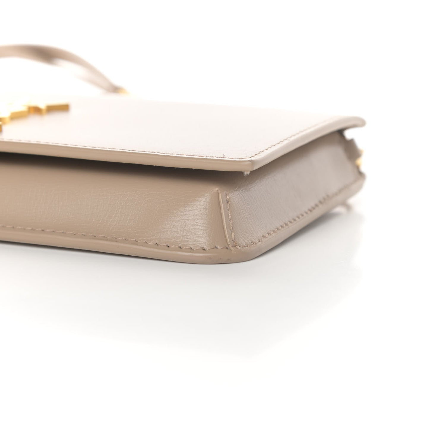 Smooth Calfskin Monogram Phone Holder Crossbody Dark Beige