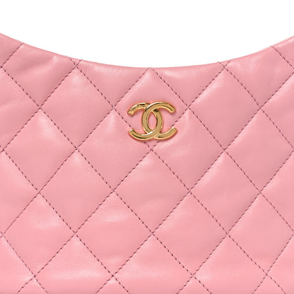 Chanel Lambskin Quilted CC Links Hobo Light Pink 8 of 11