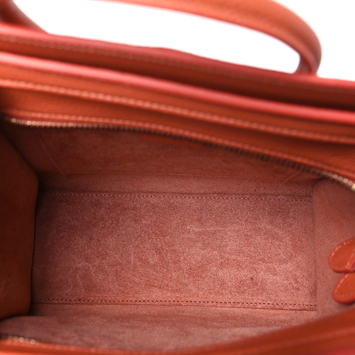 Celine Drummed Calfskin Nano Luggage Lychee 5 of 9