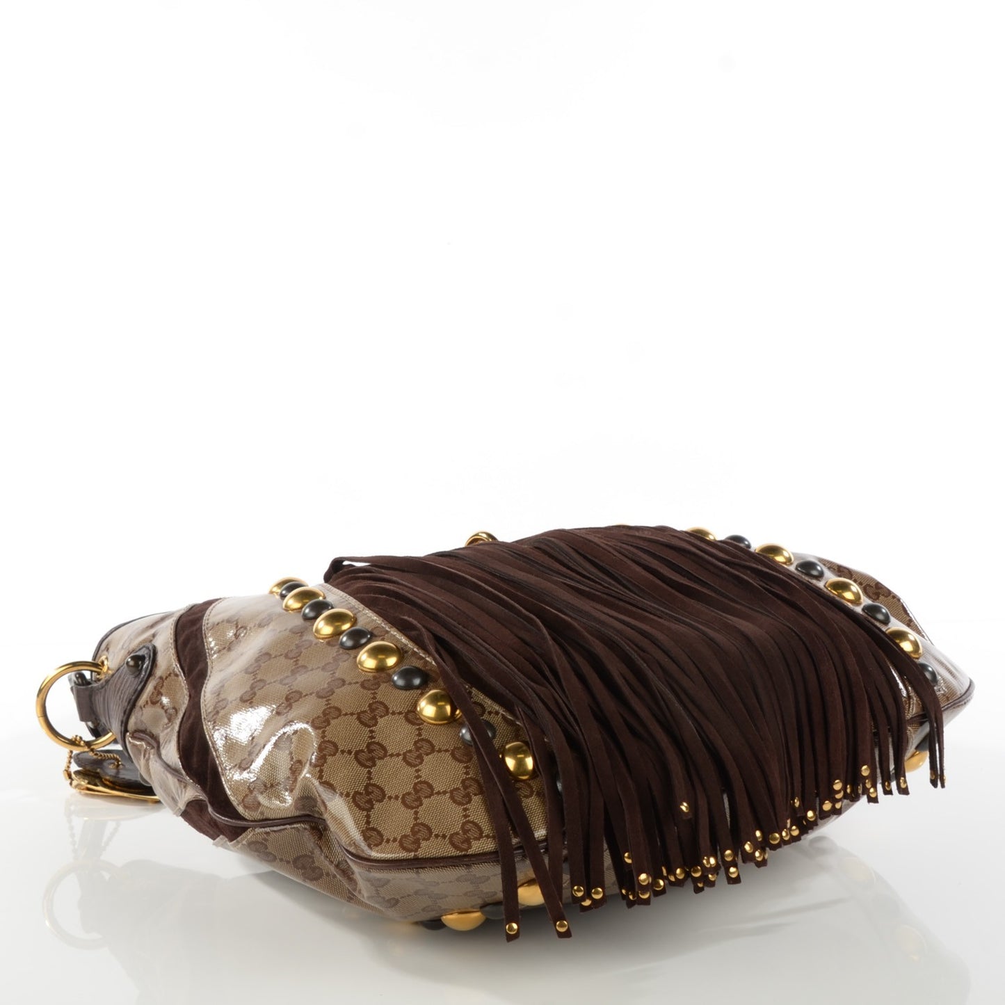 Crystal Monogram Fringe Babouska Hobo