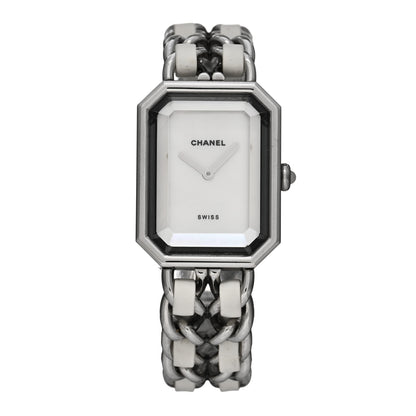 Chanel Stainless Steel Lambskin Mother of Pearl 20mm Chain Premiere Quartz Watch White S 1 of 4