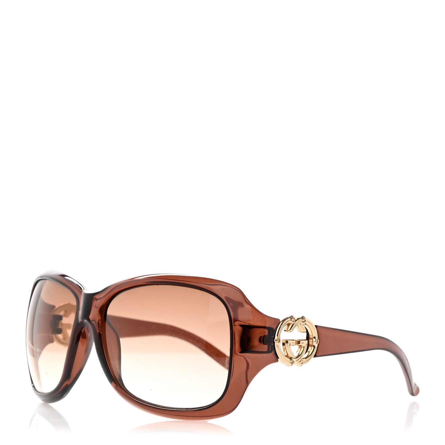 Gucci Acetate Square Frame Sunglasses GG3044FS Brown 1 of 6