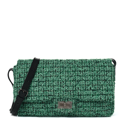 Chanel Tweed Easy 2.55 Reissue Flap Green 1 of 12