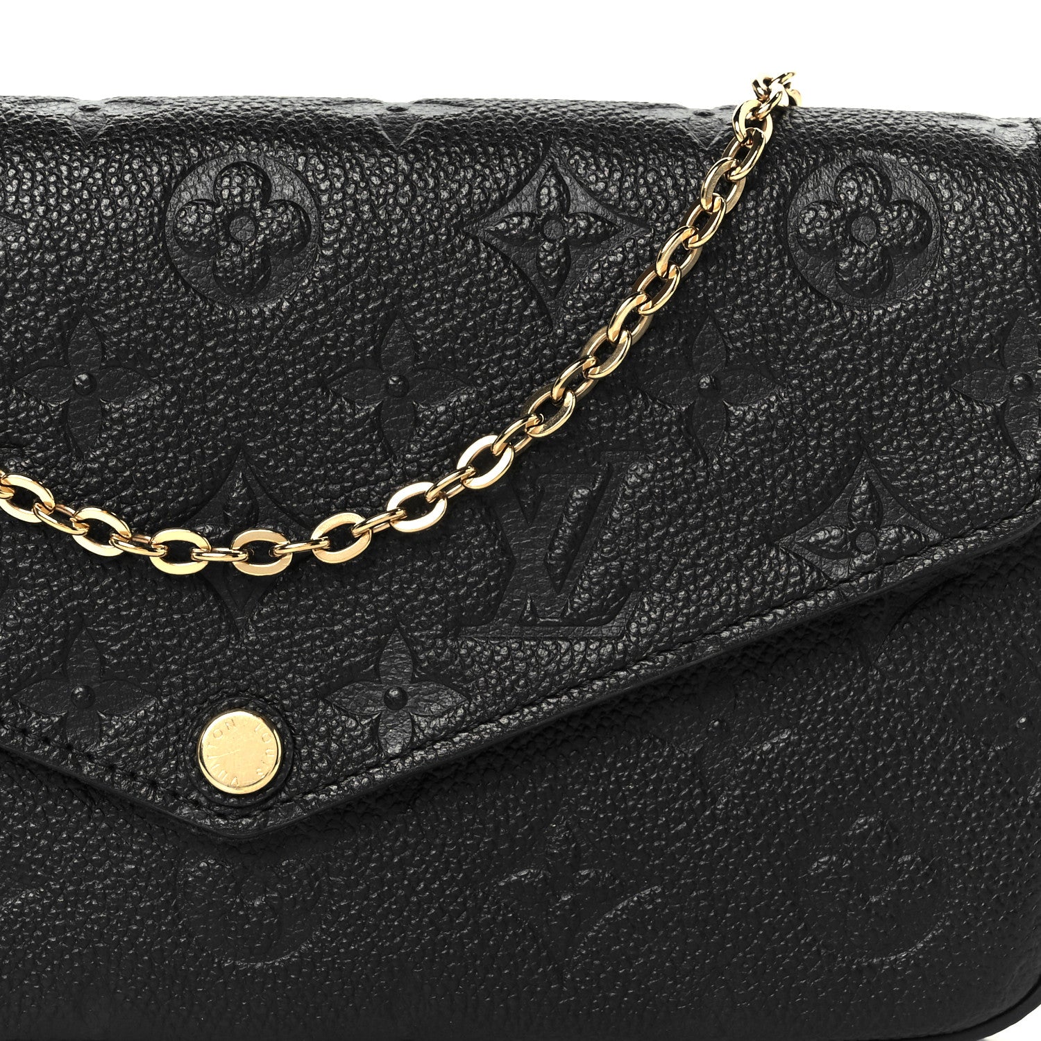 Louis Vuitton Empreinte Pochette Felicie Chain Wallet Black 12 of 15