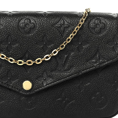 Louis Vuitton Empreinte Pochette Felicie Chain Wallet Black 12 of 15