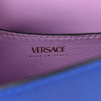 Versace Grained Calfskin Small La Medusa Top Handle Bag Lapis 6 of 9