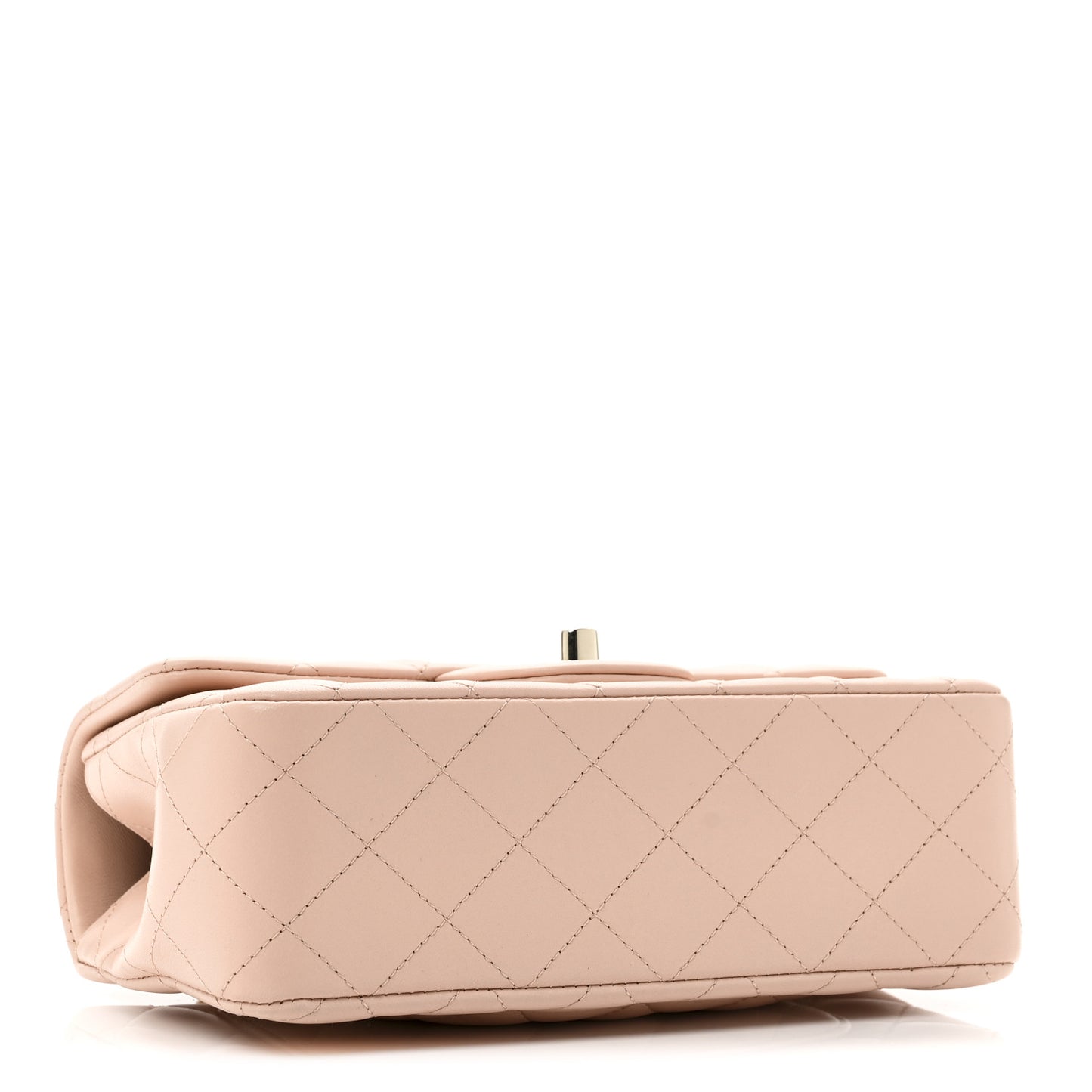 Lambskin Quilted Mini Top Handle Rectangular Flap Light Pink