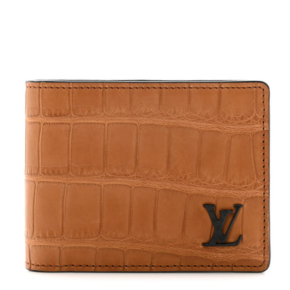 Louis Vuitton Crocodile Multiple Wallet Tan 1 of 7