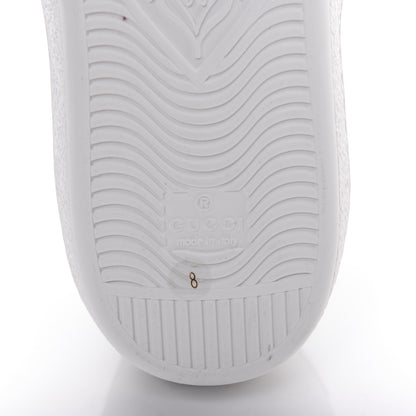Gucci Calfskin Web GG Apple Embroidered Mens Ace Sneakers 8 White 6 of 9