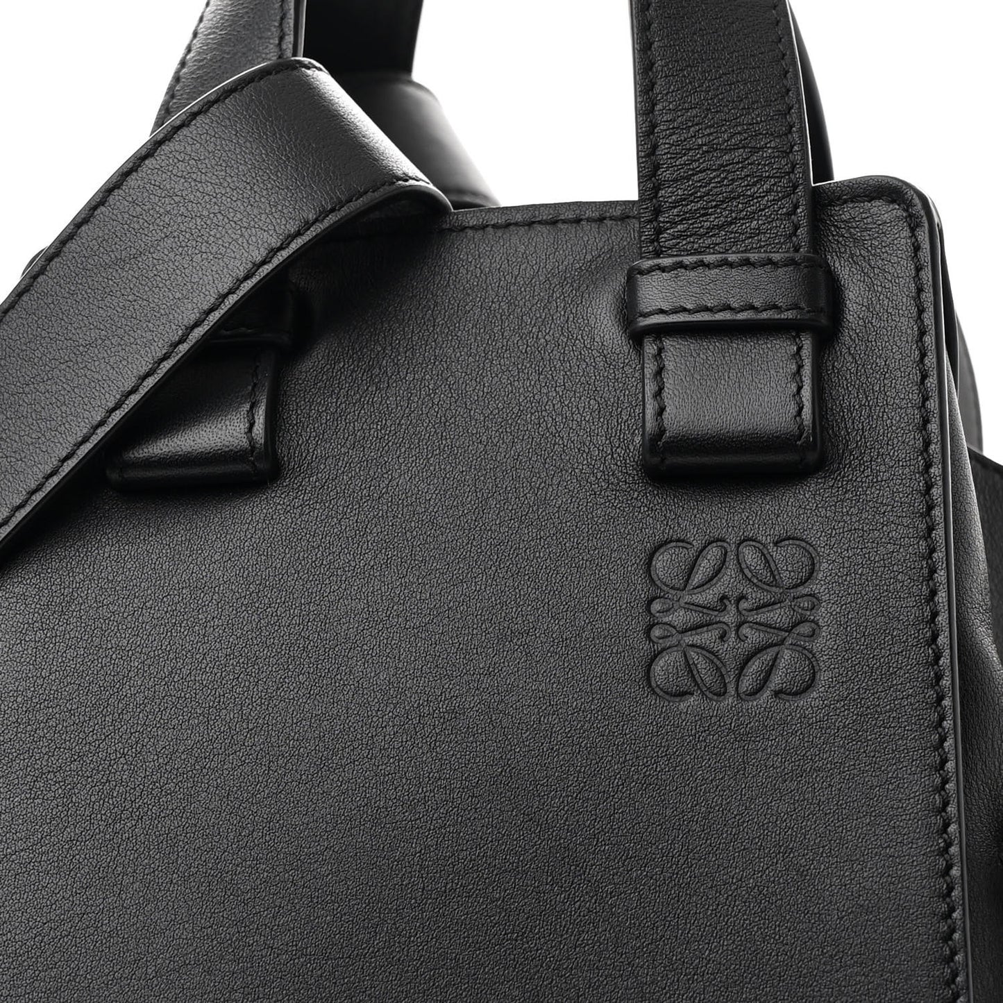 Calfskin Medium Hammock Shoulder Bag Black