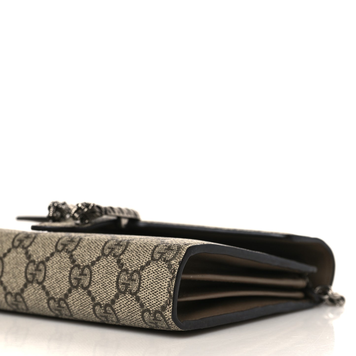 GG Supreme Monogram Mini Dionysus Chain Wallet Beige Taupe