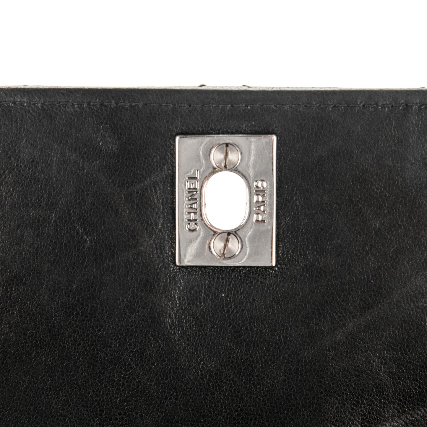 Lambskin Quilted Single Flap Black
