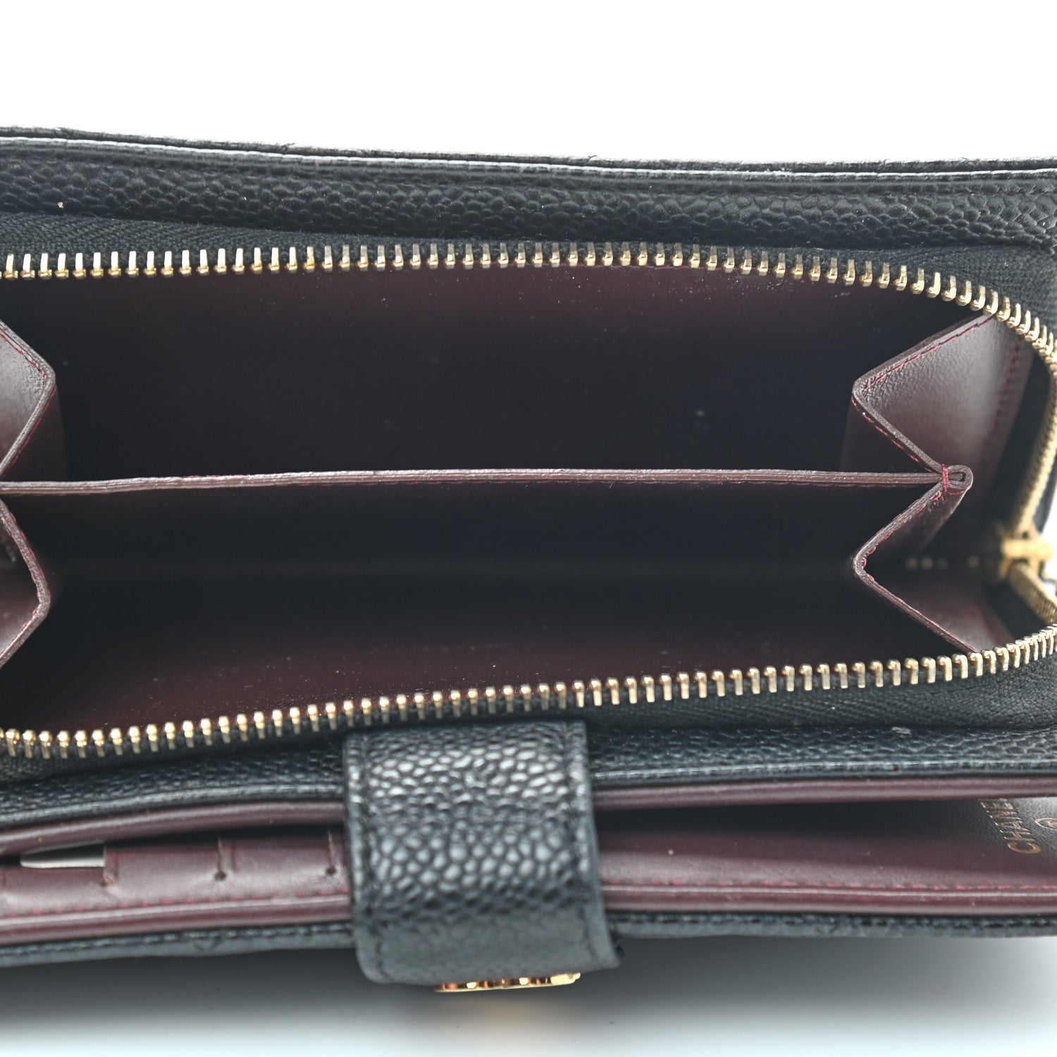 Chanel Caviar Quilted Zipped Pocket Wallet Black 6 of 10
