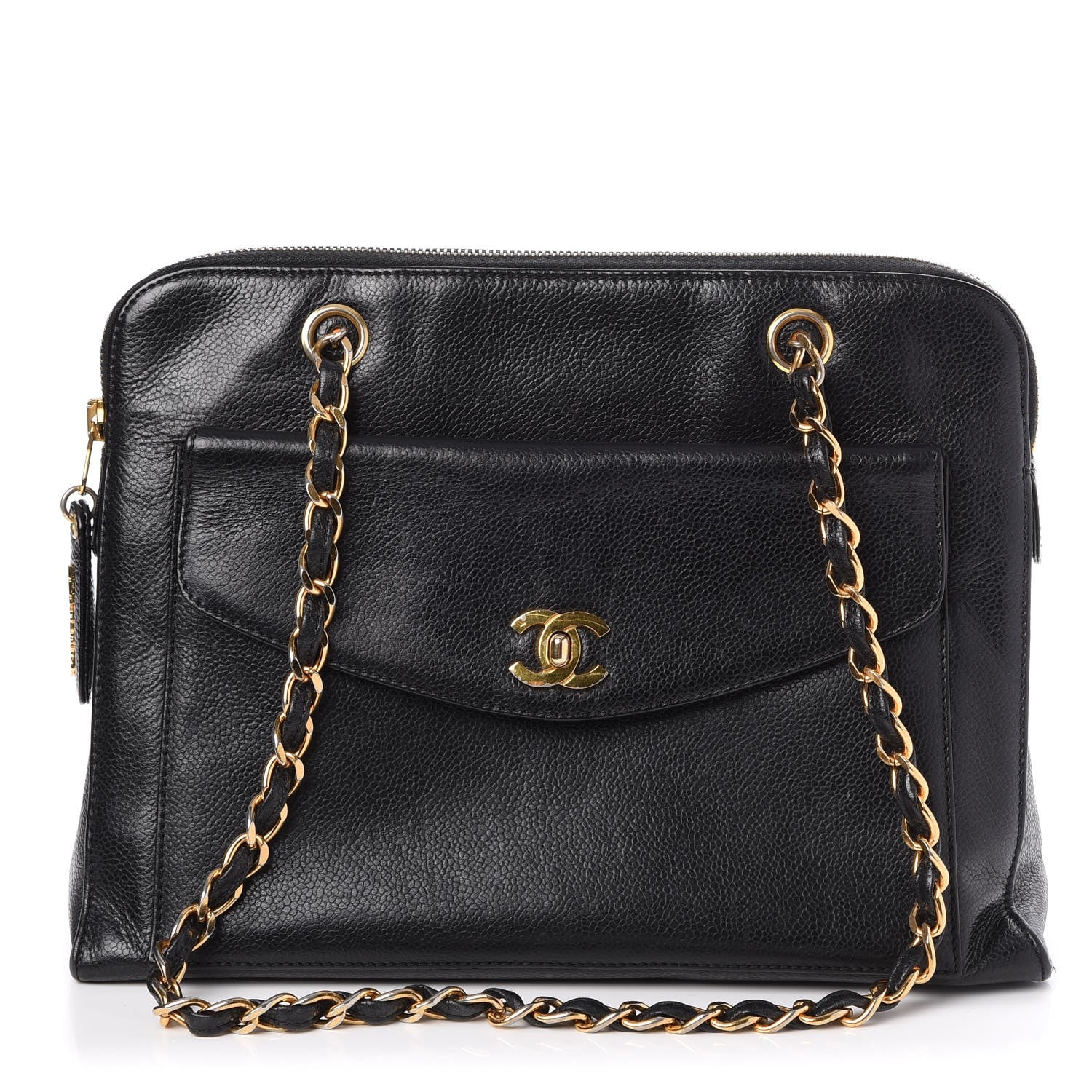 Chanel Caviar Flap Shoulder Bag Black 1 of 7