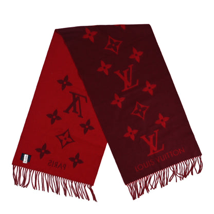 Louis Vuitton Cashmere Monogram Reykjavik Scarf Cherry 2 of 3