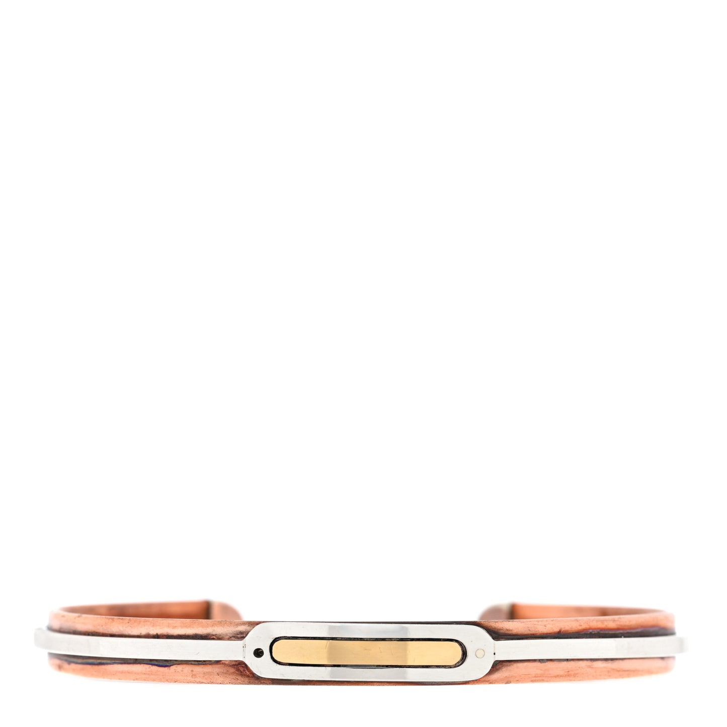 Sterling Silver 18K Yellow Gold Copper Sabona Cuff Bracelet