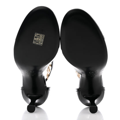 Chanel Patent Cap Toe Chain Ankle Strap Pumps 41.5 Black 5 of 11