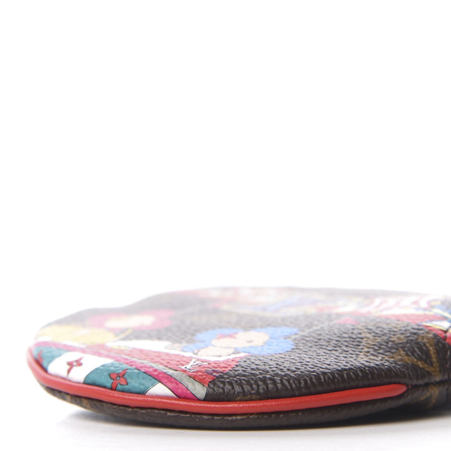 Monogram 2020 Christmas Animation Bumper Cars Round Coin Purse Coquelicot