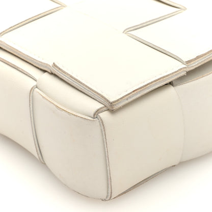 Bottega Veneta Lambskin Maxi Intrecciato Cassette Crossbody Bag White 9 of 9