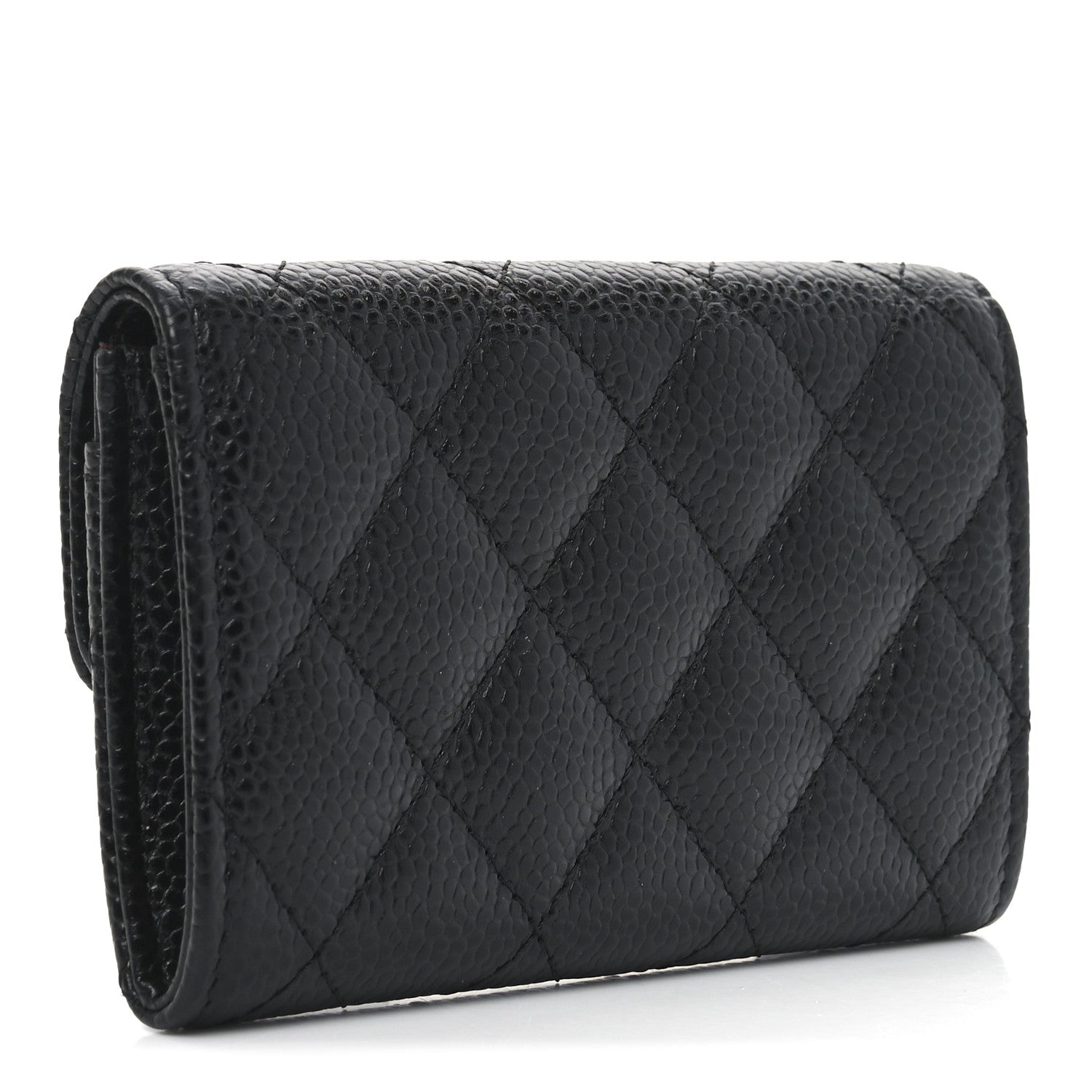 Chanel Caviar Quilted Flap Card Holder Black 3 of 9