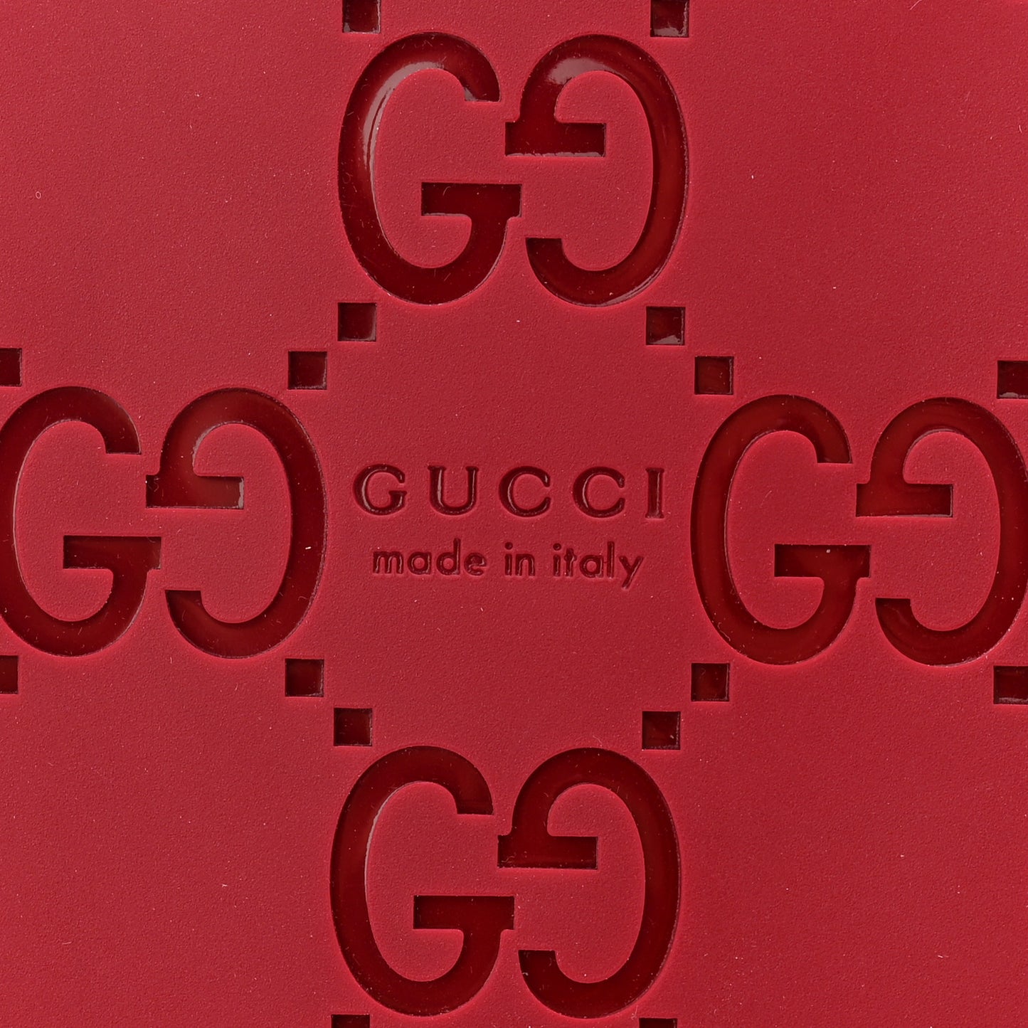 Guccissima GG Embossed Womens Sandals 39.5 Rosso Ancora