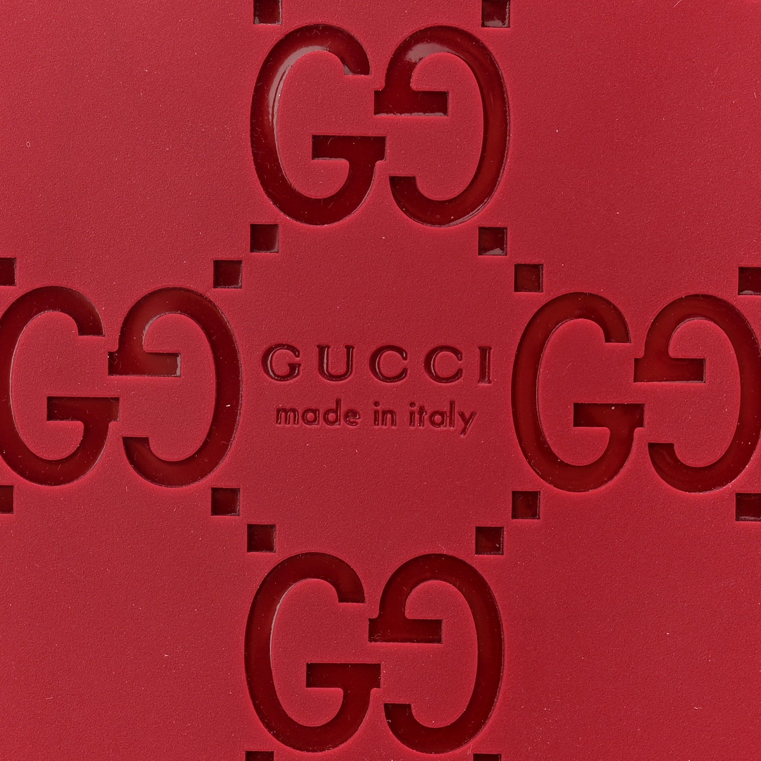 Gucci Guccissima GG Embossed Womens Sandals 39.5 Rosso Ancora 7 of 10