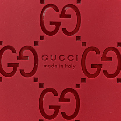 Gucci Guccissima GG Embossed Womens Sandals 39.5 Rosso Ancora 7 of 10