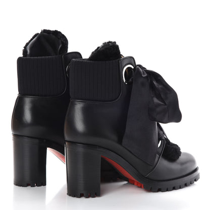 Christian Louboutin Calfskin Mink Jenny From the Alps 70 Ankle Boots 36.5 Black 3 of 8
