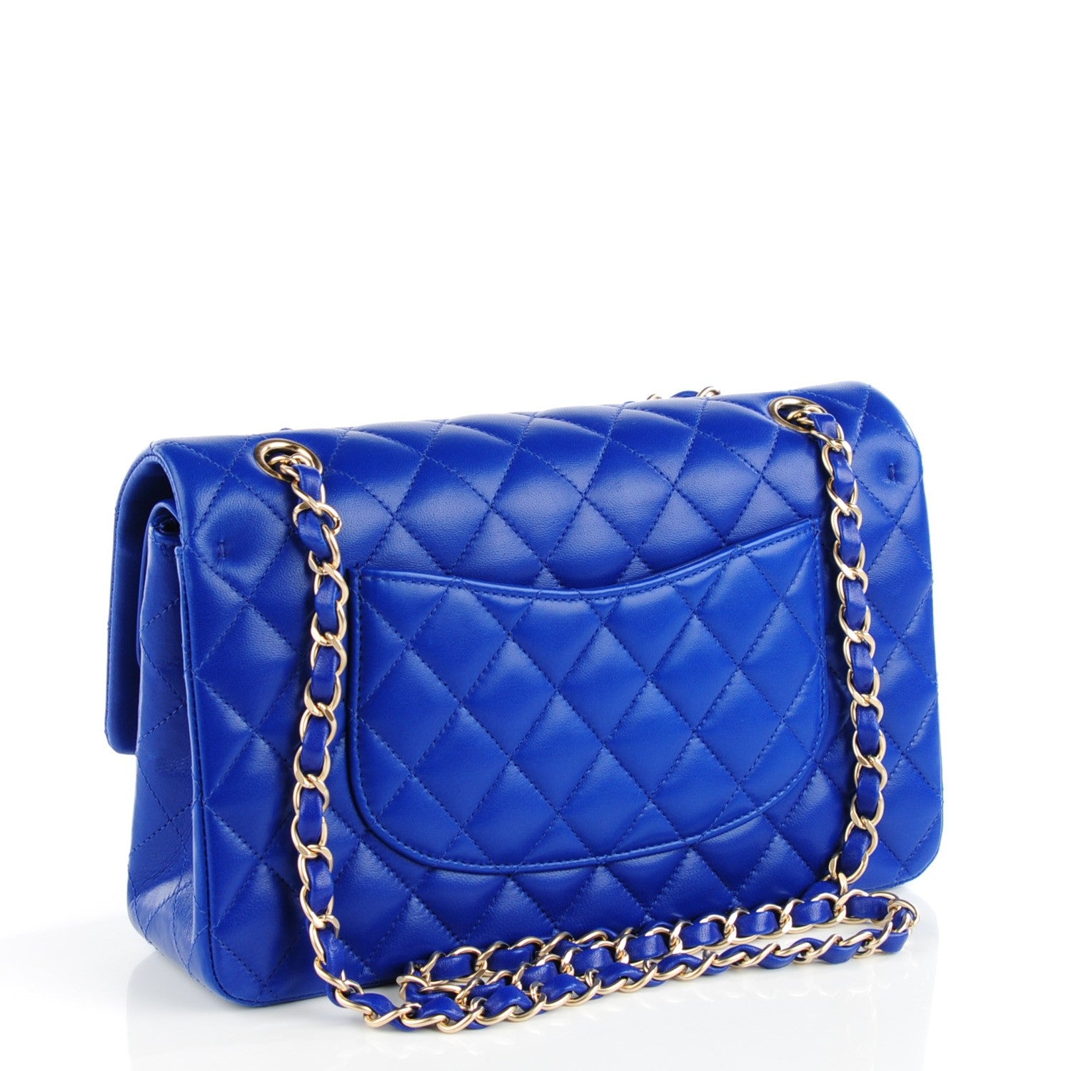 Chanel Lambskin Quilted Medium Double Flap Blue 3 of 8