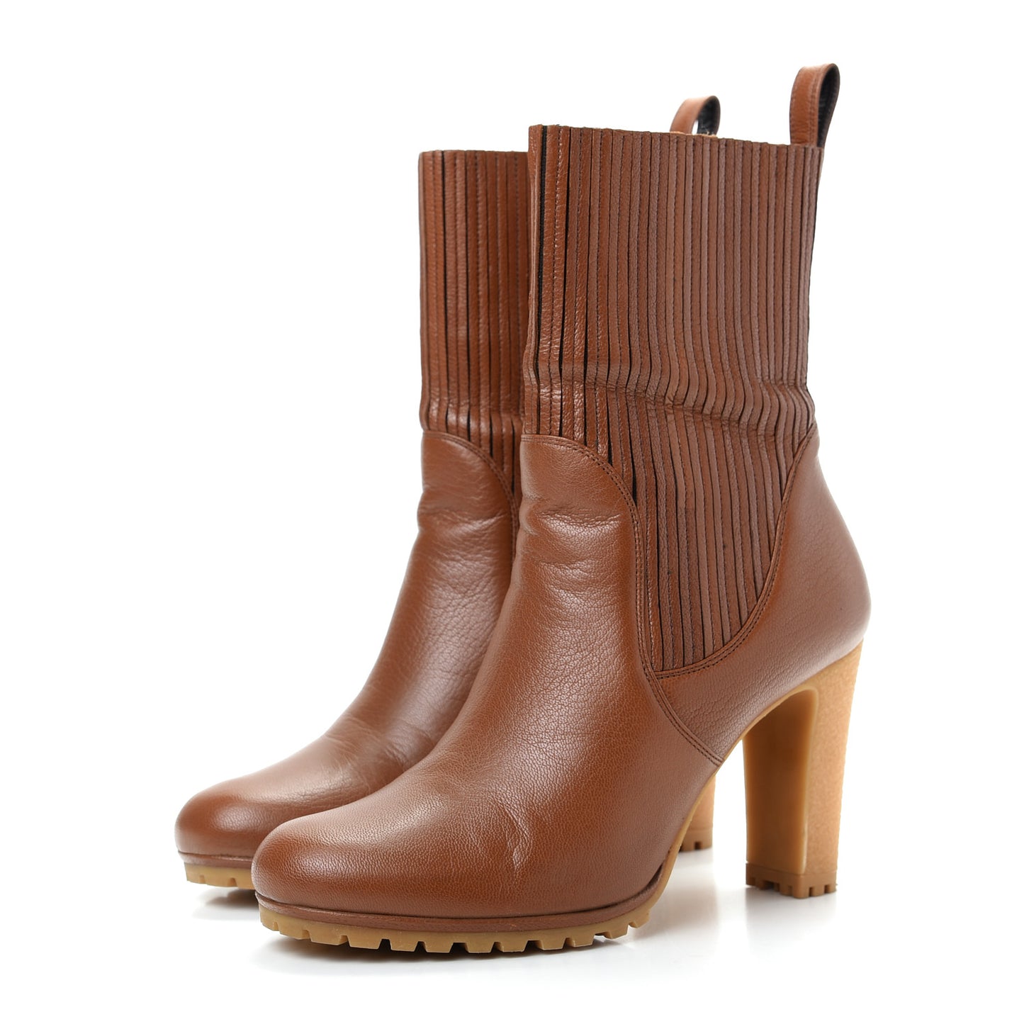 Calfskin Edith Ankle Boots 38 Cuir