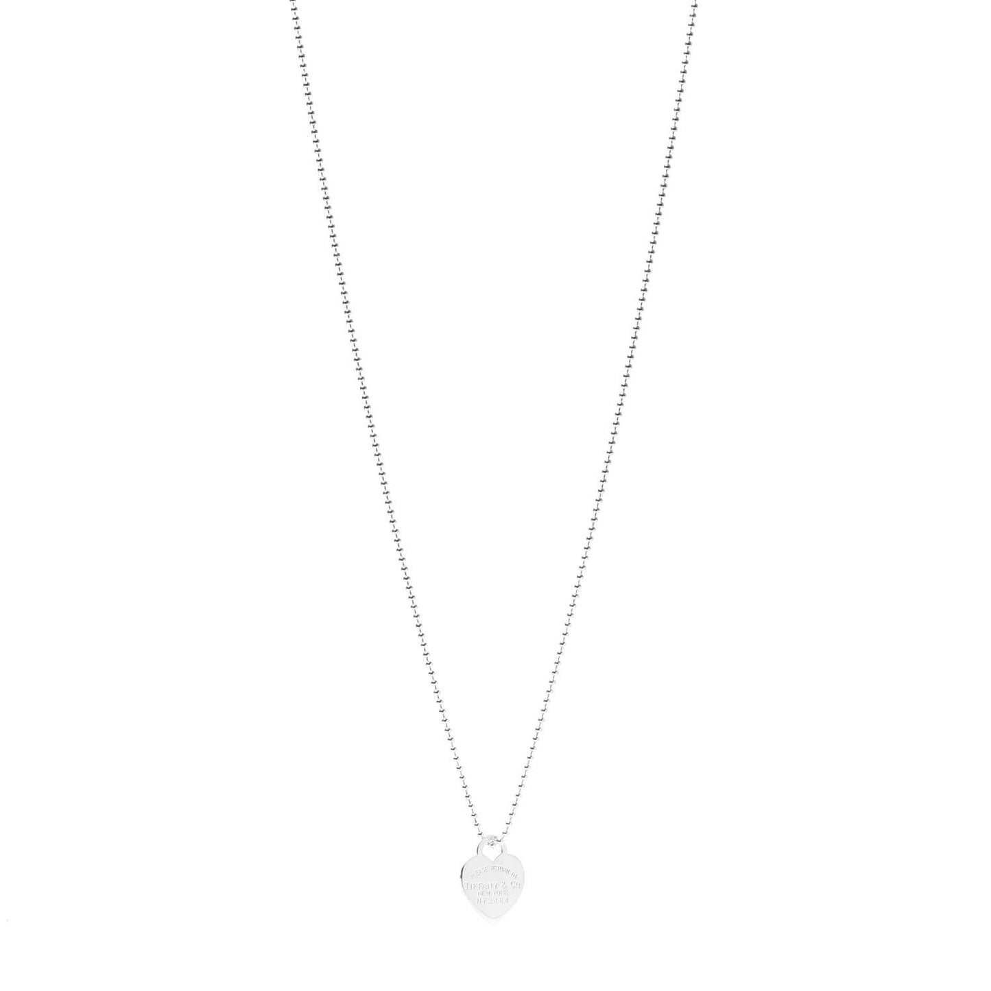Sterling Silver Long Return to Tiffany Heart Pendant Necklace