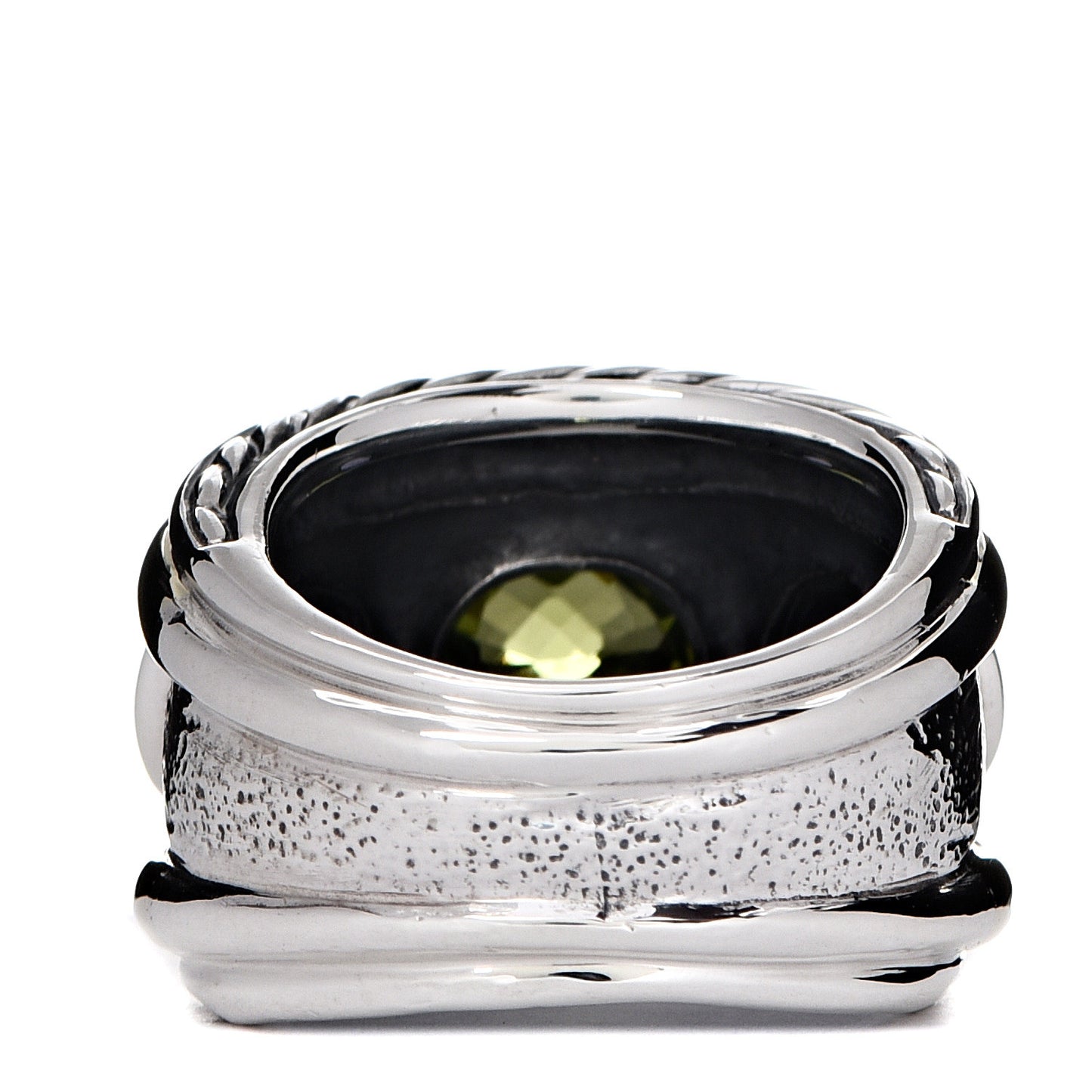 Sterling Silver 14K Yellow Gold 17mm Amethyst Peridot Renaissance Ring 52 6