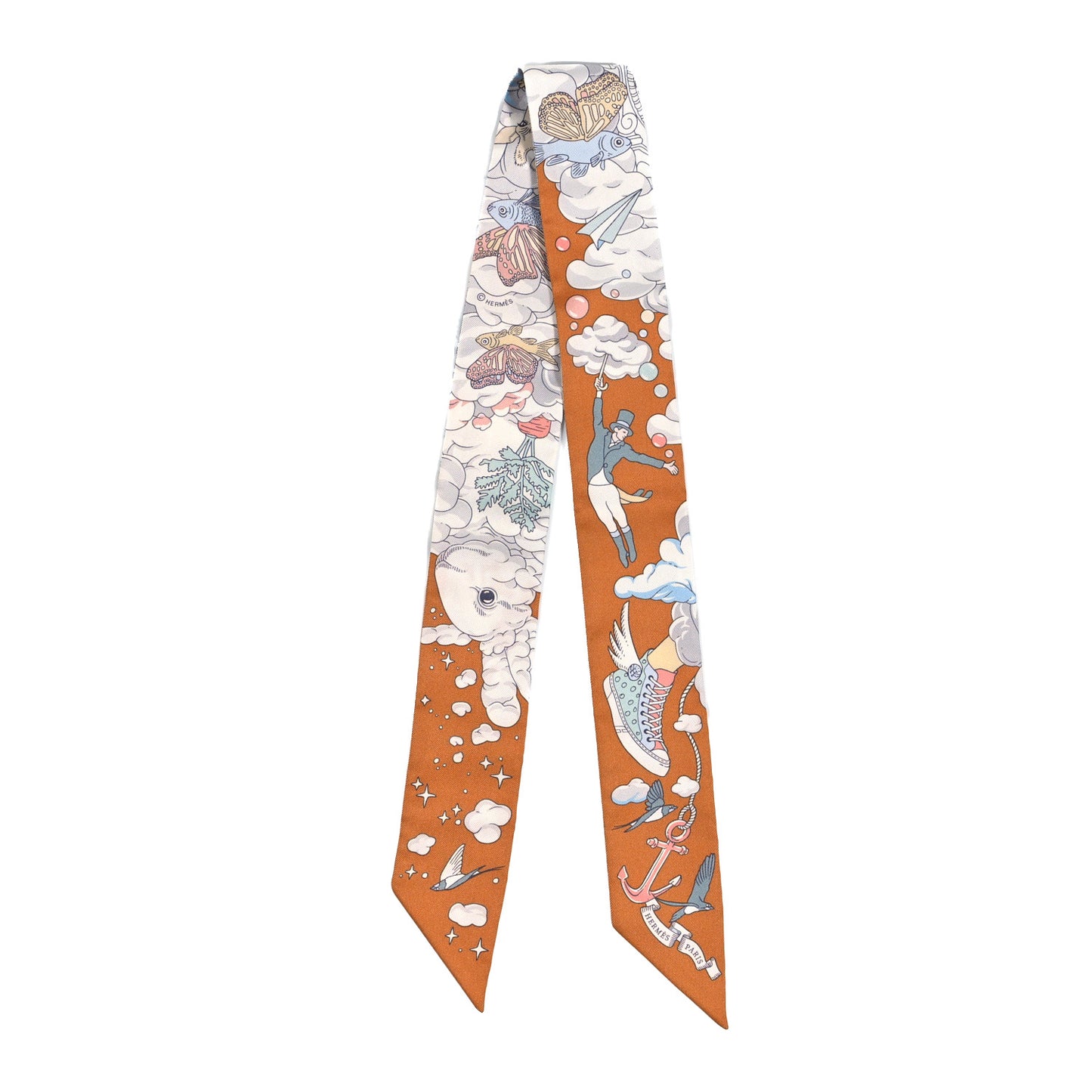 Silk Sur Mon Nuage Twilly Abricot Bleu Multicolor