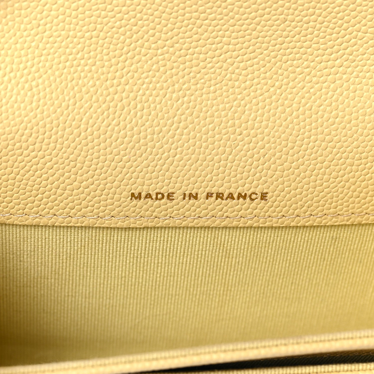 Chanel Caviar Quilted Flap Card Holder Wallet Yellow 7 of 9