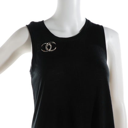 Chanel Baguette Crystal CC Brooch Silver 2 of 5