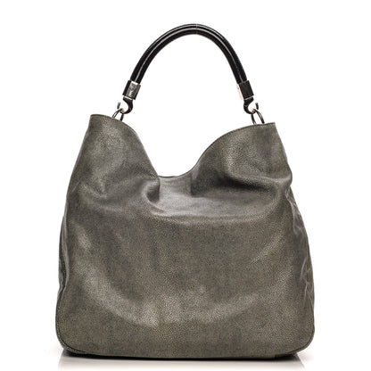 Saint Laurent Stingray Embossed Large Roady Silver 1 of 8