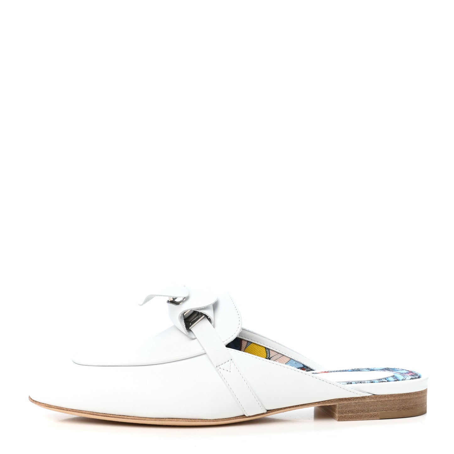 Calfskin Oz Mules 36 White